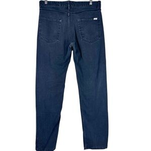 BOHNAM Men's 32 Washed Faded Navy Denim Straight Leg Jeans